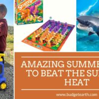 picture of various summer toys to beat the heat, including board games & water games from Goodyear