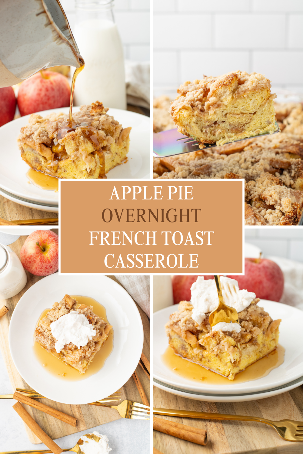 picture of freshly made french toast casserole made to taste like apple pie