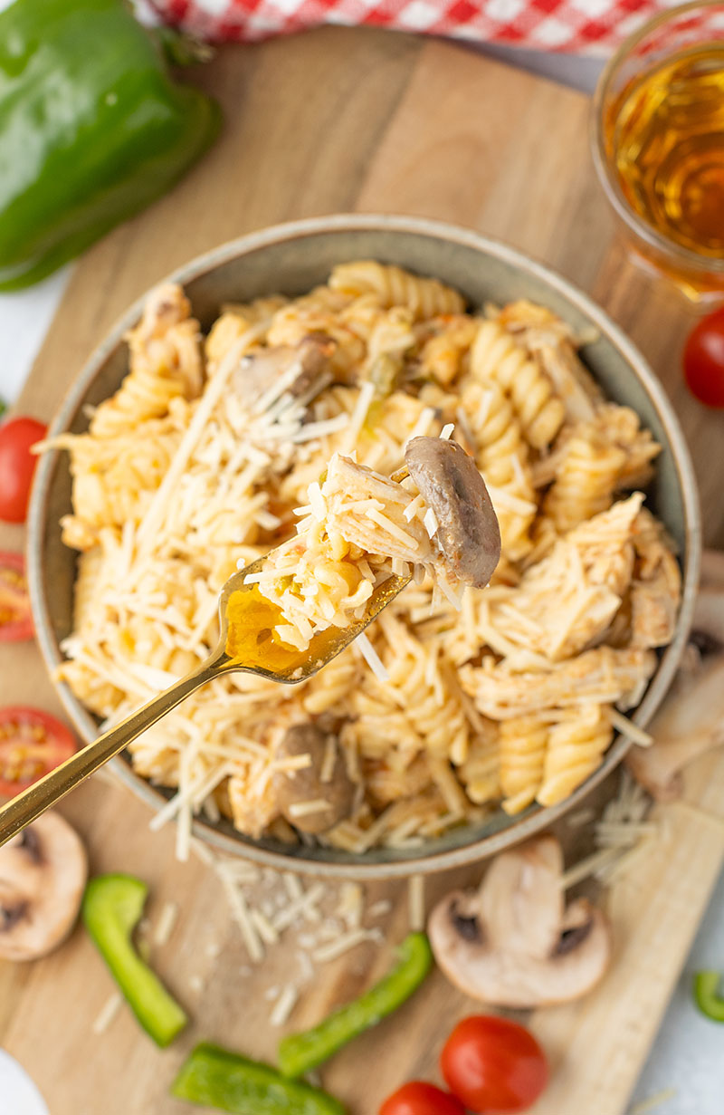 bow of Instant Pot Cajun Chicken Pasta
